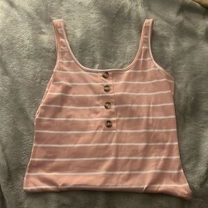 Shein pink and white stripped bodysuit